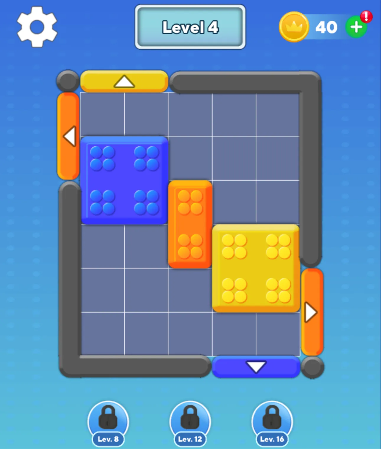 A player celebrating a successful level completion in Color Block Jam.